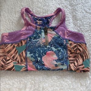 Reversible Maaji Girls Bikini Top With Zipper